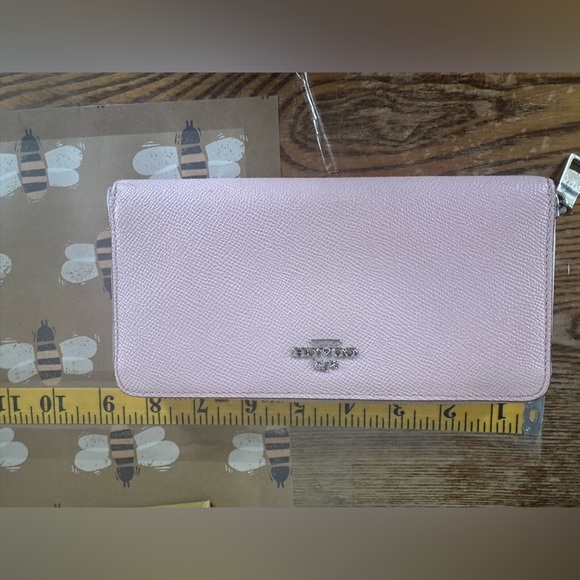 Coach Accordion zip Crossgrain Leather wallet AURORA - Picture 10 of 10